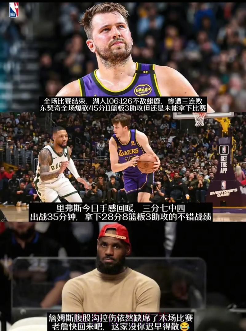 东契奇25分 湖人胜猛龙止连败